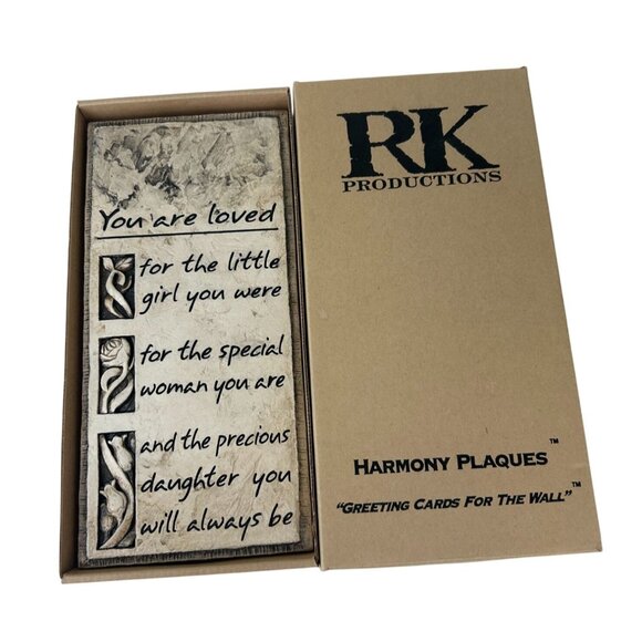 RK Productions Harmony Plaque You are Loved Daughter Gift Cast Stone Wall Art - Picture 1 of 14